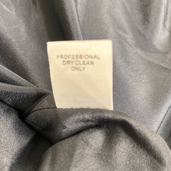 Jade Melody Tam Embroidered Swiss Dot Flutter Sleeve Navy Dress Women Large - Picture 8 of 12